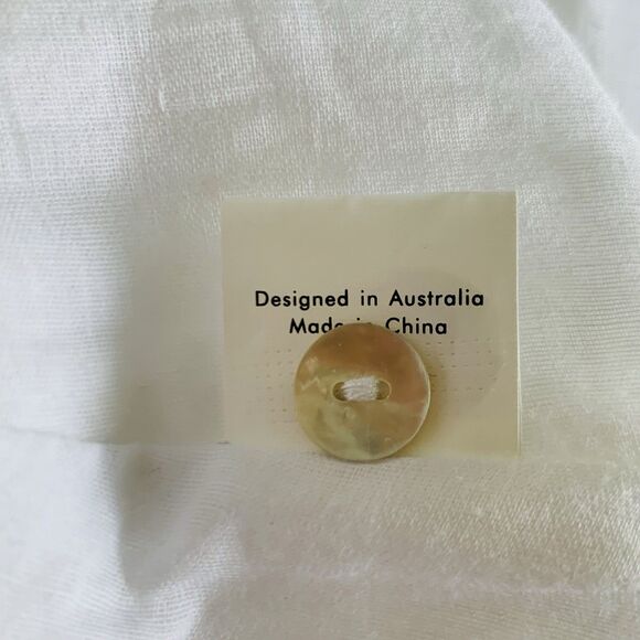 Showpo Palmer Midi Dress US 6 White Puff Sleeve Button Ruffle Tiered Trad Wife - Picture 14 of 14